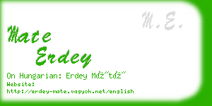 mate erdey business card